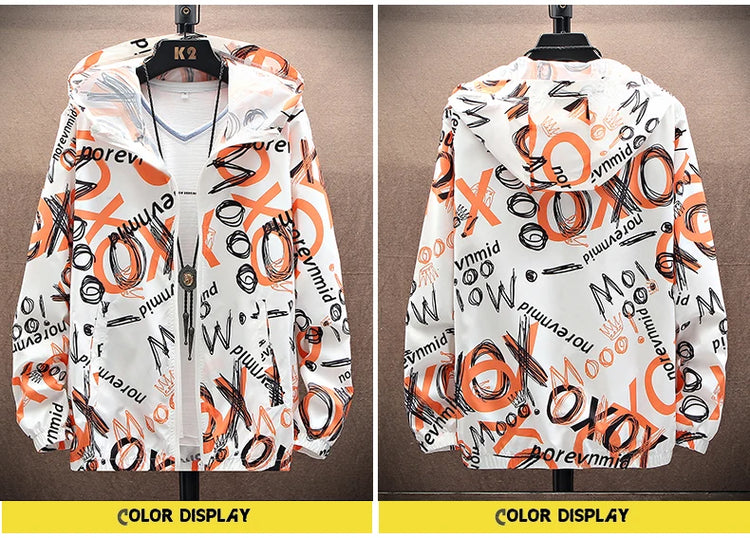 2024 Men's Summer New Hooded Sunscreen Casual Long-sleeved Jacket Outdoor Lightweight Jacket Coat Men Fishing Swim Shirt