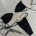Bikini sexy 2024 Costume da bagno per donna Costumi da bagno a farfalla Bikini brasiliano Set Biquini Costumi da bagno femminili Costumi da bagno neri a fascia platinumshop