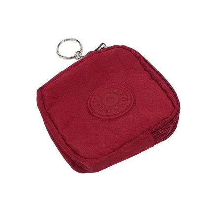 Mini Nylon Waterproof Coin Purses Key Bag Wallets Portable Square Small Card Holder Zipper Zero Wallets Card Bags Headphone Bags PlatiNum