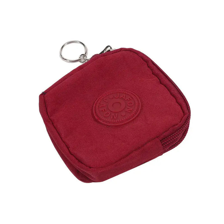 Mini Nylon Waterproof Coin Purses Key Bag Wallets Portable Square Small Card Holder Zipper Zero Wallets Card Bags Headphone Bags PlatiNum