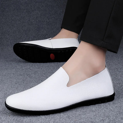 Scarpe da uomo in vera pelle Casual formali mocassini da uomo mocassini estate italiana traspirante Slip on scarpe da barca maschili Over Size 50 51