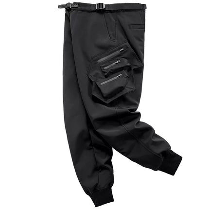 2024 Winter Warm Tactical Pants Men Fashion Functional Multi Pockets Cargo Trousers Hip Hop Streetwear Joggers Pant Techwear
