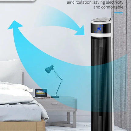 Ventilatore a Torre 2026 Nuovo Modello Aggiornato, Ventilatore da Terra, Ventilatore Verticale Silenzioso Senza Pale, Compagno per Condizionatore d'Aria, Ventilatore Elettrico Domestico Senza Pale
