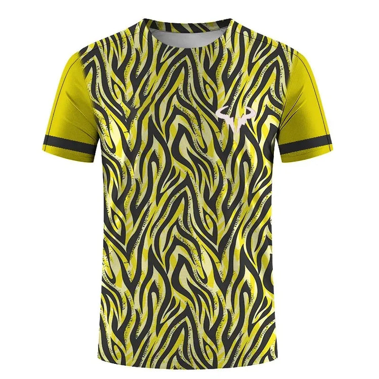 Serie di badminton e tennis T-shirt girocollo a maniche corte per sport estremi all'aria aperta da uomo e da donna stampata in 3D