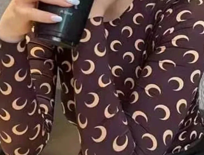 Nuova Maglietta Donna in Rete Stampata, Moda Primavera-Autunno, Casual a Maniche Lunghe, Protezione Solare, Strato Interno in Seta Ghiacciata