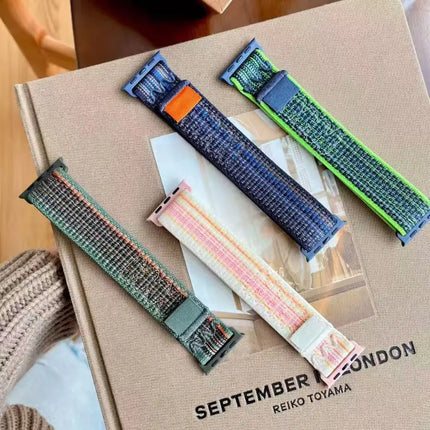 Cinturino in nylon per Apple Watch Ultra 3 49mm, bracciale iWatch 11 10 9 8 7 6 5 4 SE Sport NUOVO Design 42-46mm 45mm 44mm 41mm