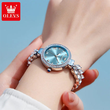 OLEVS 9971 orologio al quarzo per donna scala romana abito elegante orologio da donna moda impermeabile luminoso orologio a mano di lusso originale platinumshop