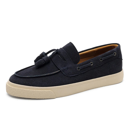 Mocassini fatti a mano in pelle scamosciata per il tempo libero Passeggiata Scarpe casual maschili Nuovo design Casual Slip on Flats Scarpe da guida versatili Mocassini