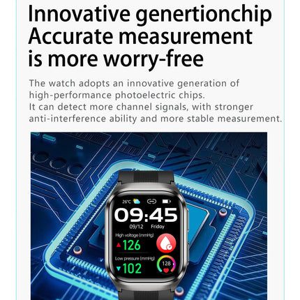 2026 Nuovo aggiornamento AI diagnostico Airbag pressione sanguigna precisa salute SmartWatch acido urico ECG lipidi nel sangue Smartwatch uomo donna platinumshop