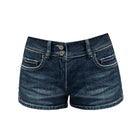 Summer Women Low Rise Jean Shorts Y2K 2000s Kpop Denim Hot Pants Grunge Harajuku American Retro Tide Cyber Punk Harajuku Chic PlatiNum