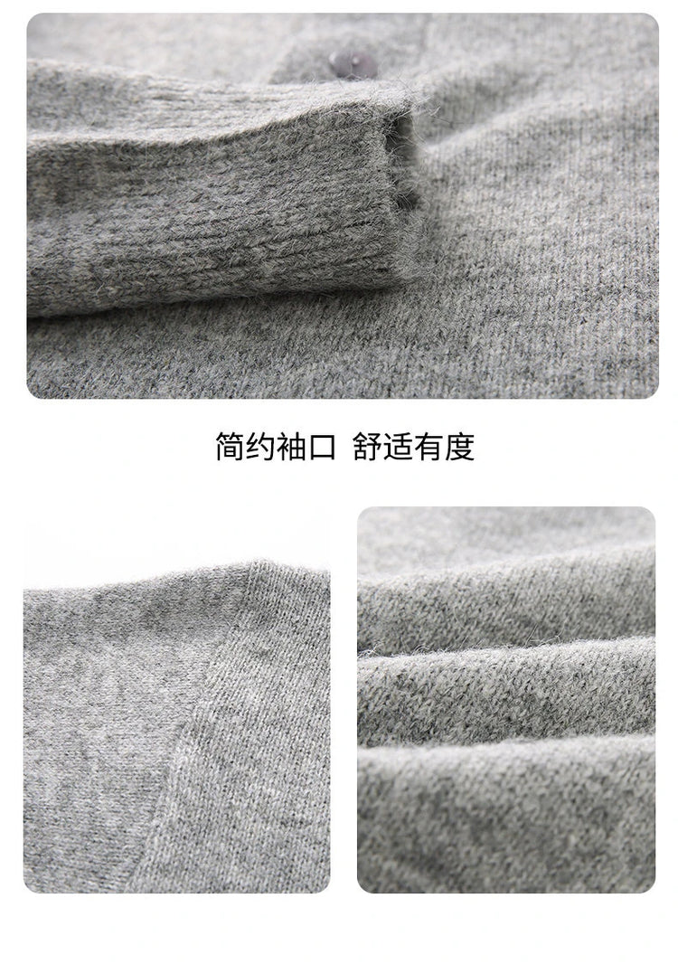 Turtleneck Long Sleeves Zipper lapel Pullover Sweater Men Spring Autumn Solid color Sweater Jumper Streetwear