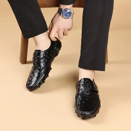 Mocassini Estivi da Uomo per Matrimonio, Scarpe Eleganti da Passeggio, Mocassini da Guida, Nuovi Arrivi Scarpe Casual da Uomo in Pelle Spaccata Slip-on, Scarpe Basse da Uomo