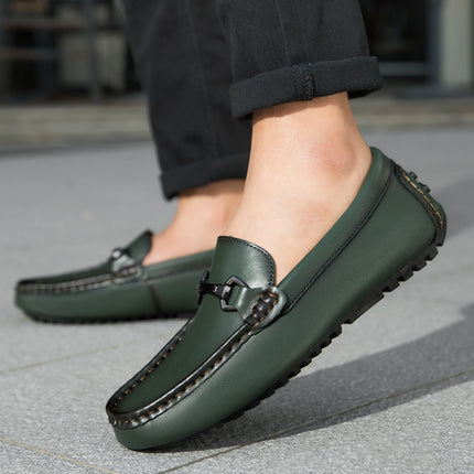 Mocassini in Pelle da Uomo Stile Britannico, Traspiranti, Slip-on, per Guida e Outdoor, Scarpe Casual Classiche Fatte a Mano, Design Elegante