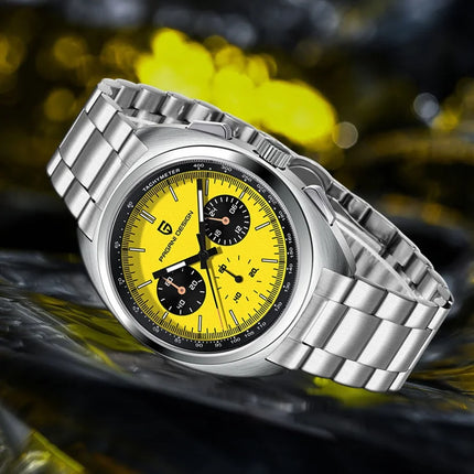 PAGANI DESIGN 2026 Nuovo Orologio al Quarzo con Quadrante Panda, Tutto in Acciaio, Movimento Giapponese, Cronografo di Lusso, Zaffiro, Luminoso, Impermeabile, Orologio da Uomo