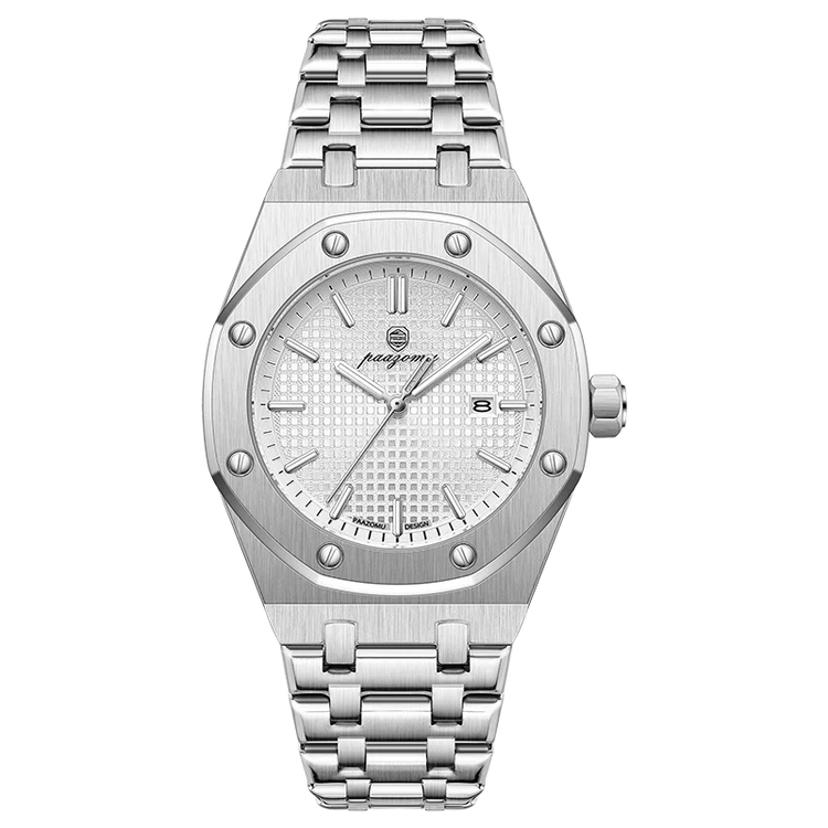Customized Watch PAAZOMU Business Man Wristwatch Waterproof Luminous Date Men Watch Stainless Steel Quartz Watches For Men Reloj