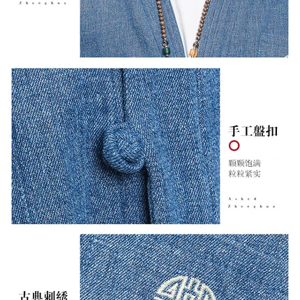 Camicia stile giapponese Kimono Haori Samurai Vestaglie Abito Cinese Hanfu Cardigan Giacche Retro Top Moda Cappotti di jeans Camicetta casual