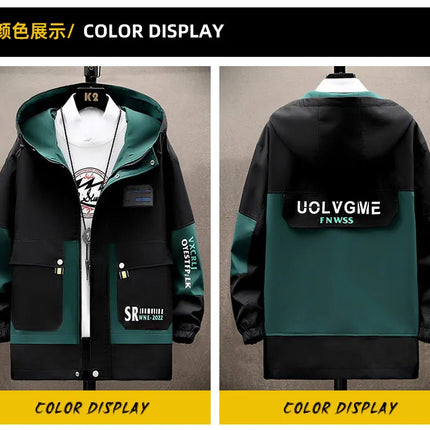 Autumn new style Fashion Trend Hooded Jacket spring Men's Casual Comfort Fleece High Quality Coat male full size M-4XL