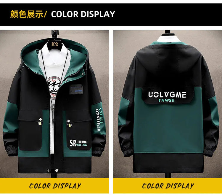 Autumn new style Fashion Trend Hooded Jacket spring Men's Casual Comfort Fleece High Quality Coat male full size M-4XL