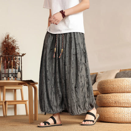 Primavera 2026 Nuovi Pantaloni Larghi da Uomo Vintage Casual Jogging, Pantaloni Harem Larghi Traspiranti da Uomo, Taglie Forti 8XL