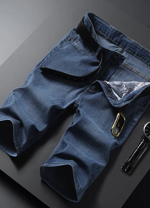 Jorts in denim slim da uomo stile classico da uomo Estate New Business Fashion Thin Stretch Short Casual jorts da uomo