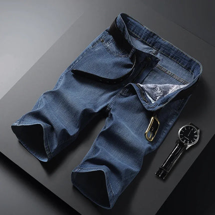 Jorts in denim slim da uomo stile classico da uomo Estate New Business Fashion Thin Stretch Short Casual jorts da uomo