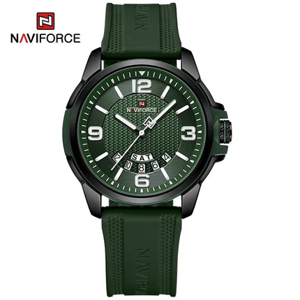 NAVIFORCE Creativo cinturino in TPU orologio da polso maschile moda sportiva 3ATM quarzo impermeabile giorno e data display orologi da uomo Reloj Hombre platinumshop