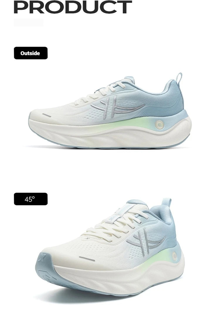 Xtep Cloud Wing 3.0 Men's Running Shoes 2025 Summer New Stability Shock Absorbing Wear Resistant Soft Sole Sneakers 875319110003 PlatiNum