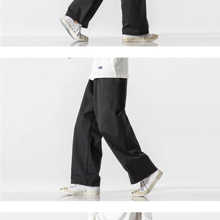 Pantaloni estivi da uomo a gamba larga Pantaloni moda casual solidi leggeri e sottili Harun Pantaloni da jogging larghi da uomo Pantaloni cargo Streetwear Taglie forti 5XL