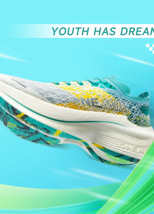 ONEMIX Marathon Scarpe da corsa con piastra in carbonio Assorbimento degli urti Scarpe sportive ultraleggere Tecnologia di rimbalzo Sneakers da uomo all'aperto PlatiNum