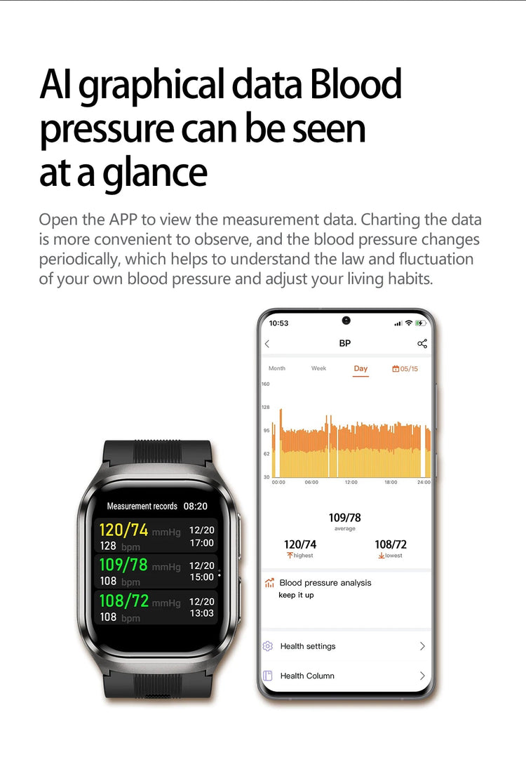 2026 Nuovo aggiornamento AI diagnostico Airbag pressione sanguigna precisa salute SmartWatch acido urico ECG lipidi nel sangue Smartwatch uomo donna platinumshop