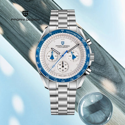 Orologio da Polso PAGANI DESIGN di Lusso Blu alla Moda per Uomo, Cronografo Sportivo con Vetro Zaffiro AR e Quadrante Luminoso, Modello 2026