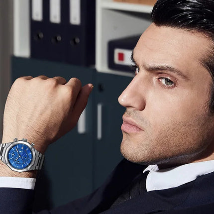 SAPHERO Orologio Cronografo Uomo al Quarzo 5ATM Impermeabile Acciaio Inox con Data, Regalo Perfetto per Padre, Marito, Fidanzato per Natale, Compleanno, San Valentino platinumshop