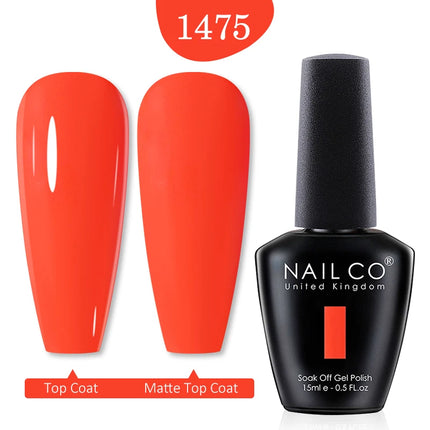 NAILCO 15ml Green Blue Series UV Nail Gel Polish Blue Colors UV&LED Gel Varnish Red Soak Off Semi Permanent LED Nail Gel Varnish
