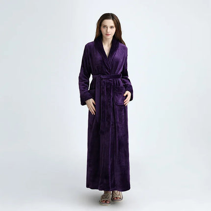 Donna Autunno e Inverno Caldo Lungo Velluto Corallo Spessore Coppia Accappatoi Da Bagno Uomo Donna Pigiama Doccia Accappatoio Asciugamani Da Bagno Per Adulti