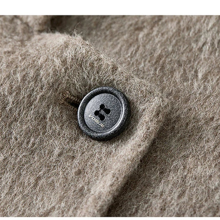 SENTUBILA 100% Wool Winter Jackets for Women Short Coats 2026 Stand Turtleneck Unlined Wool Outerwears Female Clothes W44O56626