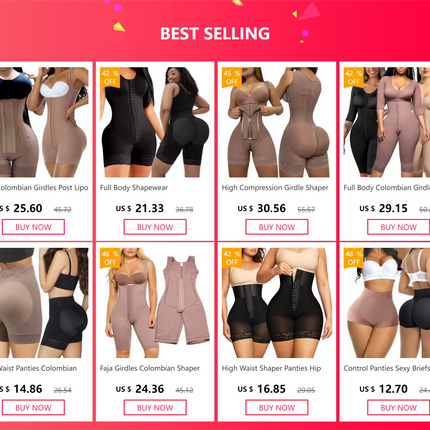 Guaine colombiane per tutto il corpo Shaper Tute ad alta compressione Postoperatorio Dopo il parto Lipo Braccio Vita più sottile Riducendo Shapewear