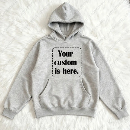 2026 Student Casual Custom Printed Text DIY Hoodie Customized Personalized Hoody Custom Hoodies Text Sweatshirt Clothes