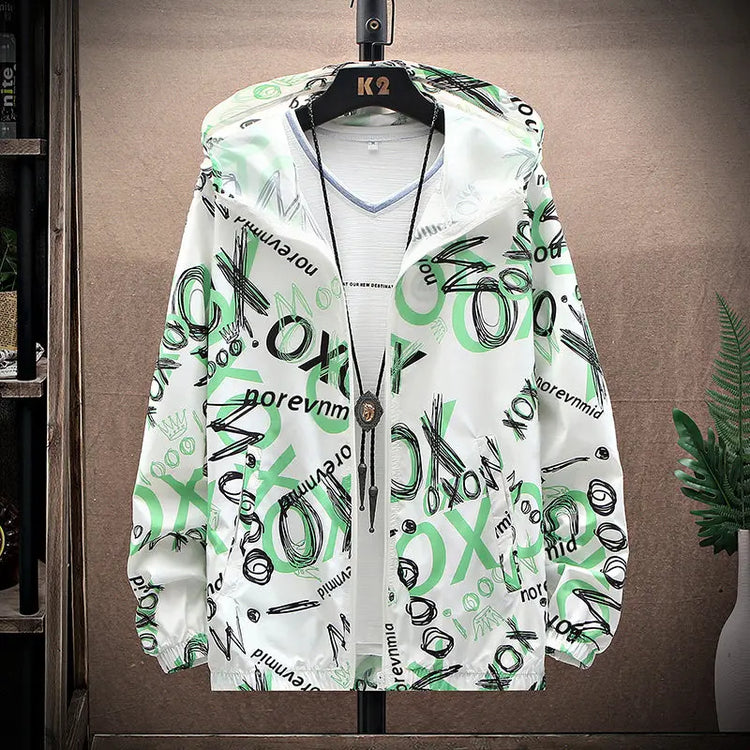 2024 Men's Summer New Hooded Sunscreen Casual Long-sleeved Jacket Outdoor Lightweight Jacket Coat Men Fishing Swim Shirt