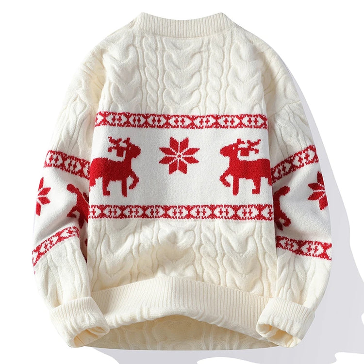 Winter Luxury Cashmere Sweater 2024 New Fall Men Thick Warm Mens Sweaters With Deer Korean Harajuku Christmas Jumper