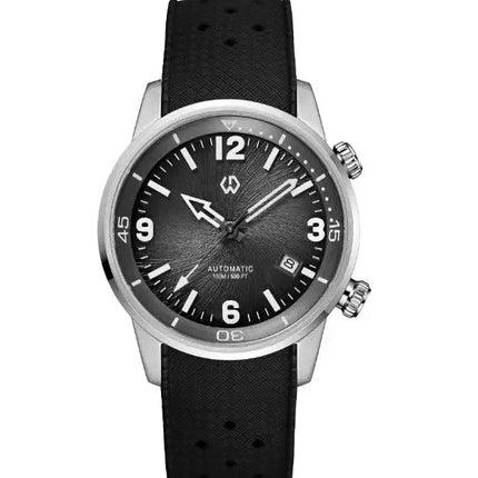WISHDOIT 2026 Double Crown Auto Mechanical Watch, Radioactive Texture Dial Rotating Inner Shadow Bezel 150M Waterproof