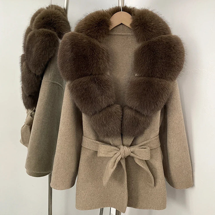 Fur Coat Eco-friendly Winter Clothes Woman Jacket with Fur Korean Reviews Many Clothes Outer Coat Ladies Outerwears Faux Fur