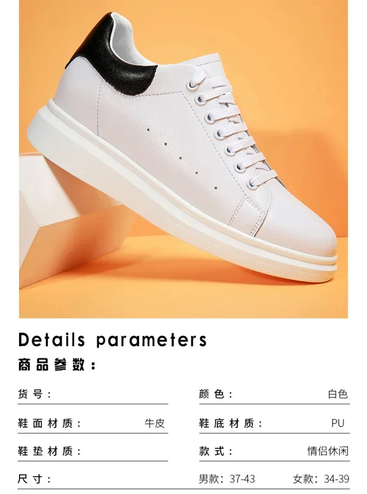 New Men women sneakers height increasing shoes invisible 6 8 10cm heighten sports shoes man taller lift white elevator shoes