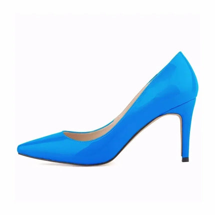 Décolleté da donna di grandi dimensioni Tacchi alti classici a punta Tacchi a spillo sexy da 9 cm Scarpe da festa di nozze rosse da donna eleganti e confortevoli platinumshop