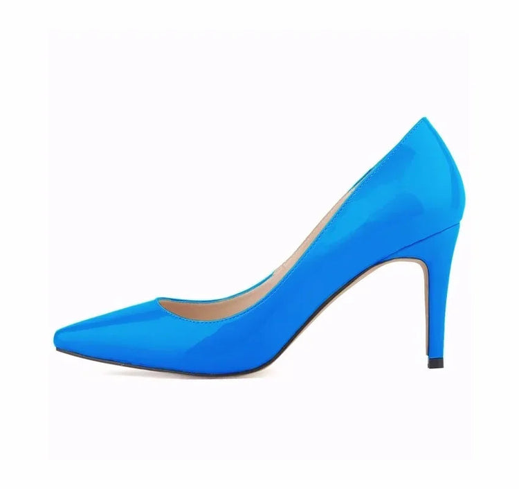 Décolleté da donna di grandi dimensioni Tacchi alti classici a punta Tacchi a spillo sexy da 9 cm Scarpe da festa di nozze rosse da donna eleganti e confortevoli platinumshop