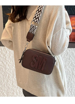 Cross-Border Style Camera Bag Fashionable Retro Women's Shoulder Slant Bag Small Square Bag Street Trend PU Material PlatiNum