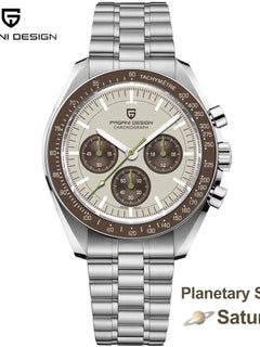 Nuovo orologio classico da uomo PAGANI DESIGN Orologio al quarzo di lusso verde dorato per uomo Cronografo sportivo con data automatica e cristallo AR in zaffiro Orologio da polso da uomo Spedizione locale