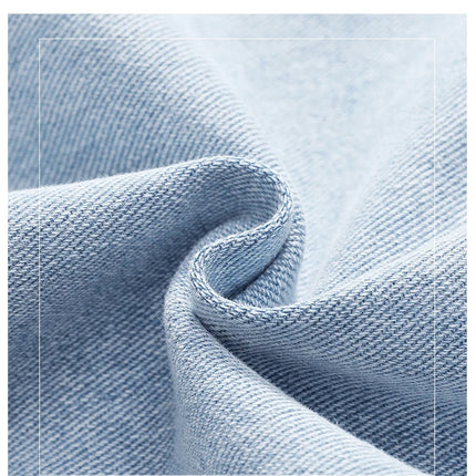 Pantaloncini di jeans casual da uomo elastico in vita dritto comodo azzurro morbido pantaloni corti larghi Bermuda larghi jeans maschili