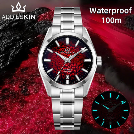 AddiesKin K003 Men's Automatic Watch BGW9 Super Luminous 10Bar Waterproof Sapphire Crystal 316L Stainless Steel Mechanical Watch