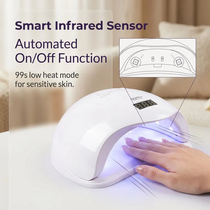 Professional Gel UV LED Nail Dryer Smart Infrared Auto Sensor 99s Low Heat Mode for Sensitive Skin Digital Display Fast Curing Nail Lamp for Home DIY Salon Manicure
