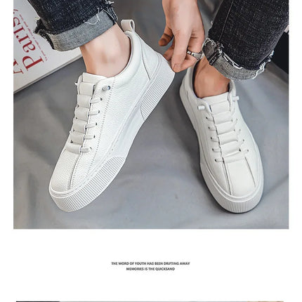 Sneakers for Men  Fashion Casual Lace Up Round Toe Flat White mens Running Sport Shoes Zapatillas Deportivas Hombre
